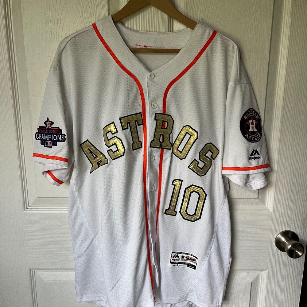 UNOFFICAL Mens Magestic 2017' Gold World Series Champion "Guriel" Jersey